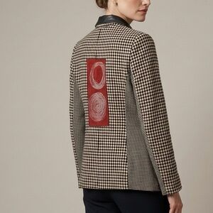 Deborah Cross Black Cream Geometric Jacket Small–Medium